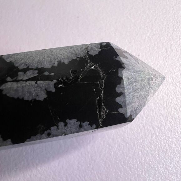 Snowflake Obsidian Crystal Tower (#15) - Picture 4 of 11